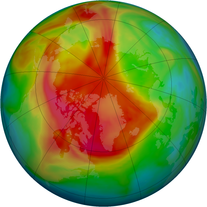 Arctic ozone map for 27 February 2008